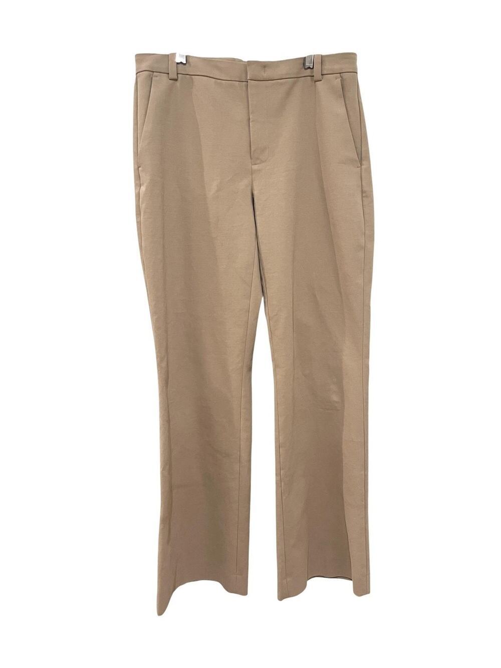 Vince Pants Womens 8 Beige Cotton Twill Straight Leg Dress Pants Stretch